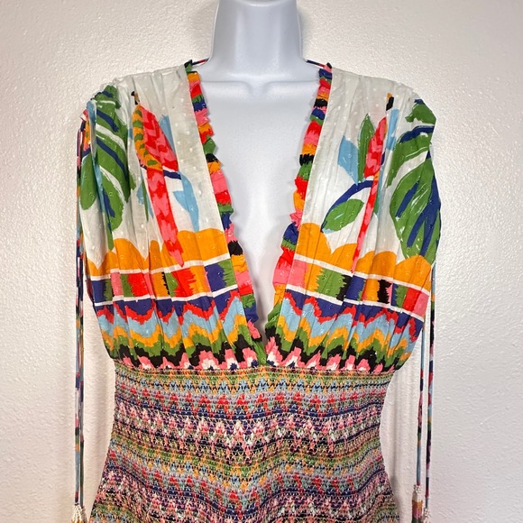 NWT FARM Rio Women's Large Colorful Forest Mini Dress - Picture 5 of 9